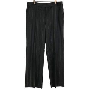 LOFT "Ann" Pinstripe Dress Pants Size 16 Charcoal gray with light purple stripes